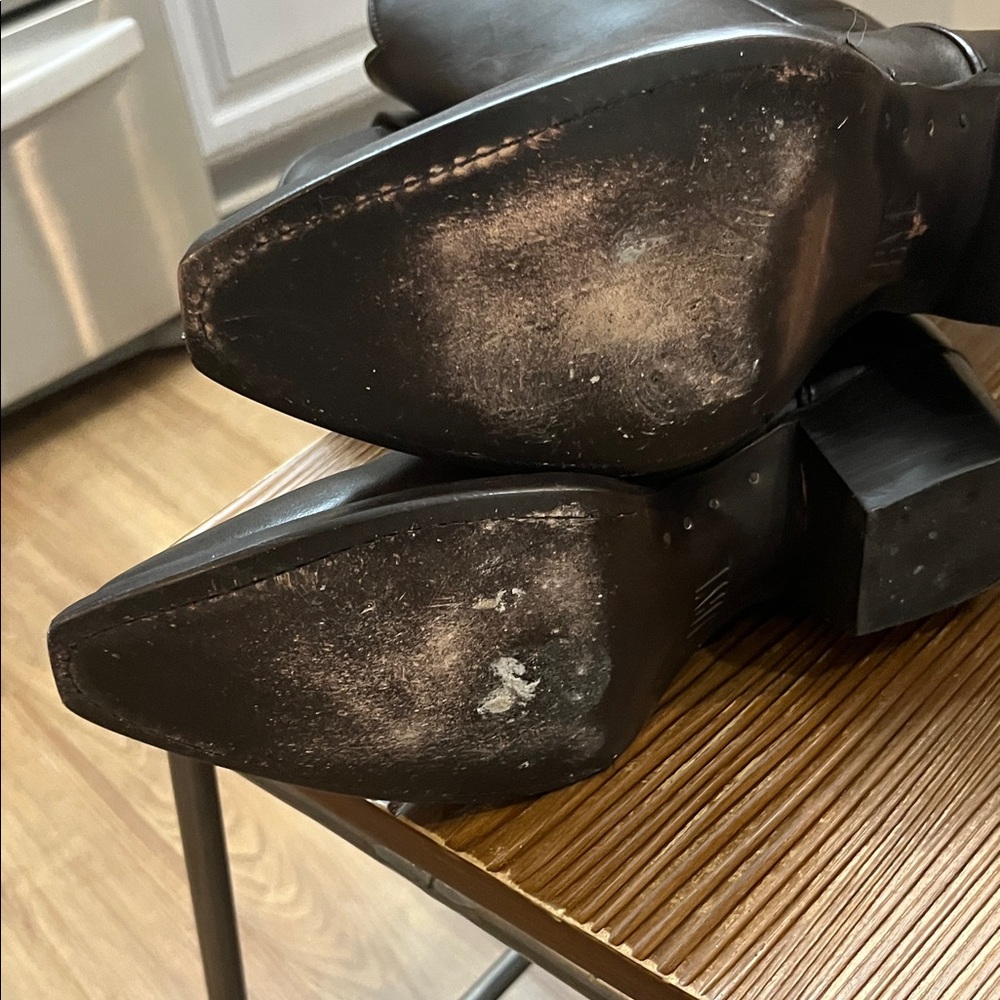 FRYE Brown Leather Cowboy Boots SACHA MID PULL ON - Picture 8 of 12